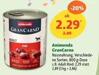 Fressnapf Animonda GranCarno Nassnahrung. Angebot
