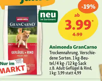 Fressnapf Animonda GranCarno Trockennahrung. Angebot