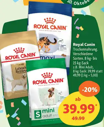 Fressnapf Royal Canin Trockennahrung. Angebot