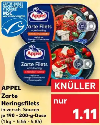 Kaufland APPEL Zarte Heringsfilets Angebot
