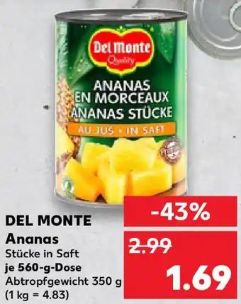 Kaufland DEL MONTE Ananas Angebot