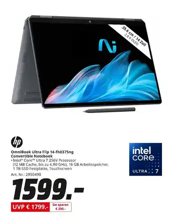 MediaMarkt Hp omnibook ultra flip 14-fh0375ng convertible notebook Angebot