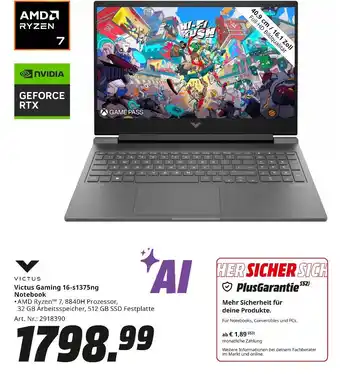 MediaMarkt Victus gaming 16-s1375ng notebook Angebot