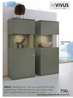 Zurbrüggen Invivus imago highboard vitrine Angebot