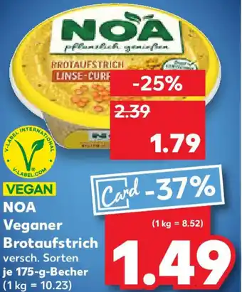 Kaufland NOA Veganer Brotaufstrich Angebot