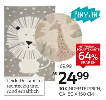 XXXLutz Ben‘n‘jen kinderteppich „löwe“ & „giraffe“ Angebot