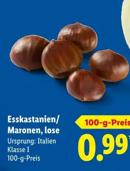 Lidl Esskastanien/maronen, lose Angebot