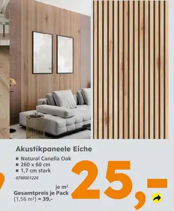 Globus Baumarkt Akustikpaneele eiche Angebot