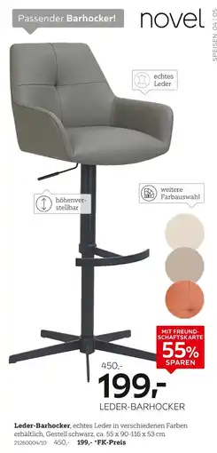 XXXLutz Novel leder-barhocker Angebot