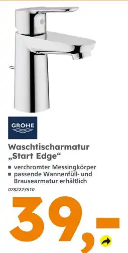 Globus Baumarkt Grohe waschtischarmatur „start edge“ Angebot