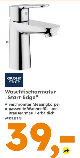 Globus Baumarkt Grohe waschtischarmatur „start edge“ Angebot