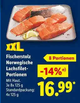 Lidl Fischerstolz norwegische lachsfilet-portionen xxl Angebot
