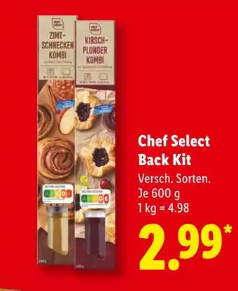 Lidl Chef select back kit Angebot