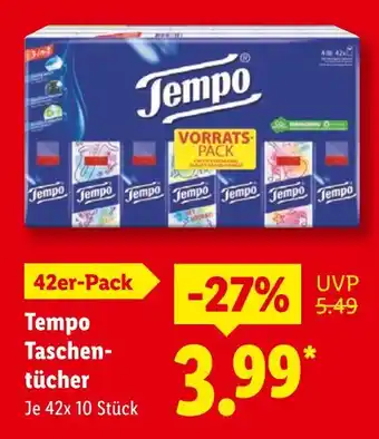 Lidl Tempo tempo taschentücher Angebot