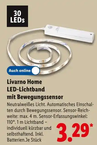 Lidl Livarno home led-lichtband mit bewegungssensor Angebot