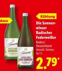 Lidl Die sonnenwinzer badischer landwein federweißer Angebot