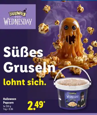 Lidl Halloween wednesday popcorn Angebot