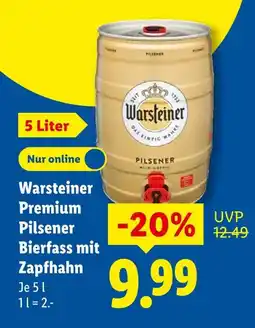 Lidl Warsteiner warsteiner premium pilsener bierfass mit zapfhahn Angebot