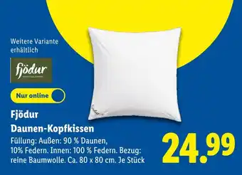 Lidl Fjödur daunen-kopfkissen Angebot