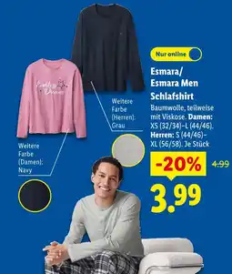 Lidl Esmara schlafshirt Angebot
