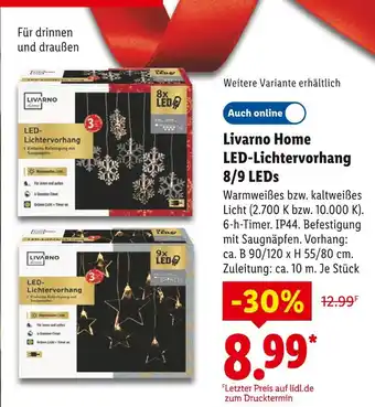 Lidl Livarno home led-lichtervorhang 8 leds Angebot