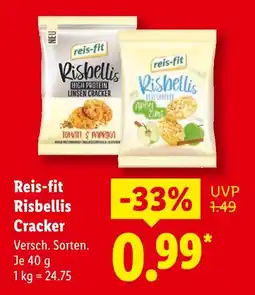 Lidl Reis-fit risbellis high protein linsen cracker tomate & paprika Angebot