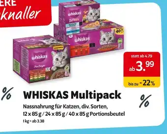 Das Futterhaus Whiskas multipack 12 x 85 g Angebot