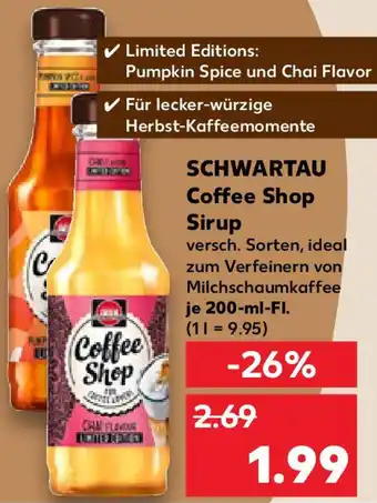 Kaufland SCHWARTAU Coffee Shop Sirup Angebot