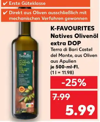 Kaufland K-FAVOURITES Natives Olivenöl extra DOP Angebot