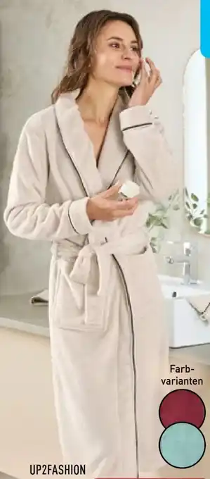 Aldi Nord Up2Fashion Damen Plüsch-Bademantel Angebot