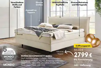 Hardeck Mondo boxspringbett barell Angebot