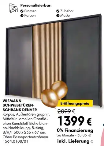 Hardeck Wiemann schwebetürenschrank denver Angebot