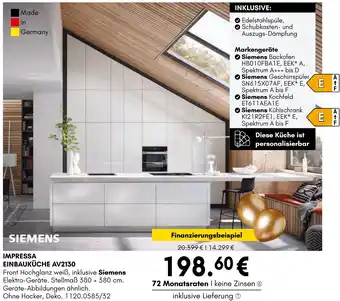 Hardeck Impressa einbauküche AV2130 Angebot