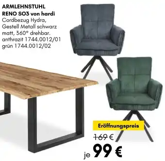 Hardeck ARMLEHNSTUHL RENO SO3 von hardi Angebot
