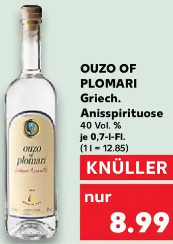 Kaufland OUZO OF PLOMARI Griech. Anisspirituose Angebot