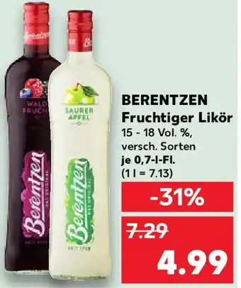Kaufland BERENTZEN Fruchtiger Likör Angebot