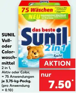 Kaufland SUNIL Voll- oder Colorwaschmittel Angebot