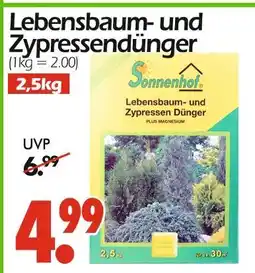 Wreesmann Sonnenhof lebensbaum- und zypressendünger Angebot