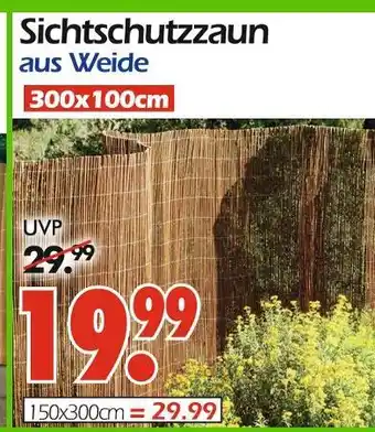Wreesmann Sichtschutzzaun aus weide Angebot