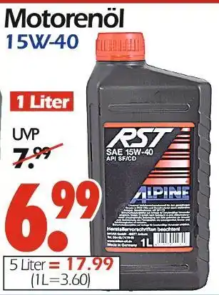 Wreesmann Rst motorenöl 15w-40 Angebot
