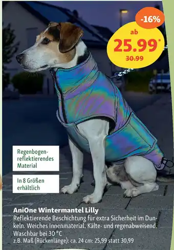 Fressnapf AniOne Wintermantel Lilly Angebot