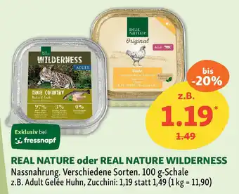 Fressnapf REAL NATURE oder REAL NATURE WILDERNESS Nassnahrung. Angebot