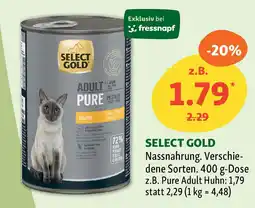 Fressnapf SELECT GOLD Nassnahrung. Angebot