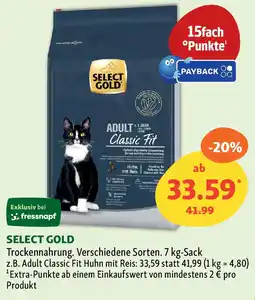 Fressnapf SELECT GOLD Trockennahrung. Angebot
