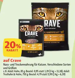 Fressnapf Crave Nass- und Trockennahrung für Katzen. Angebot