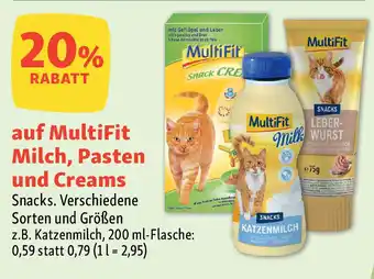 Fressnapf MultiFit Milch, Pasten und Creams Snacks. Angebot