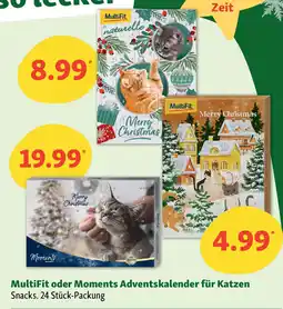 Fressnapf MultiFit oder Moments Adventskalender für Katzen Snacks. Angebot