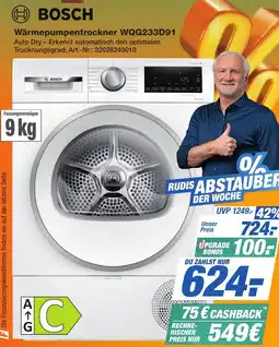 Expert Technomarkt BOSCH Wärmepumpentrockner WQG233D91 Angebot