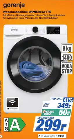 Expert Technomarkt gorenje Waschmaschine WPNEI84A1TS Angebot