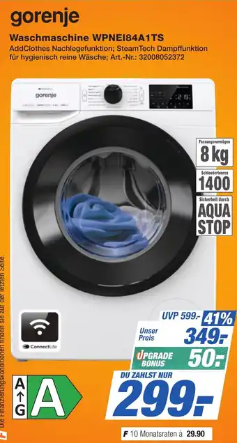 Expert Technomarkt gorenje Waschmaschine WPNEI84A1TS Angebot